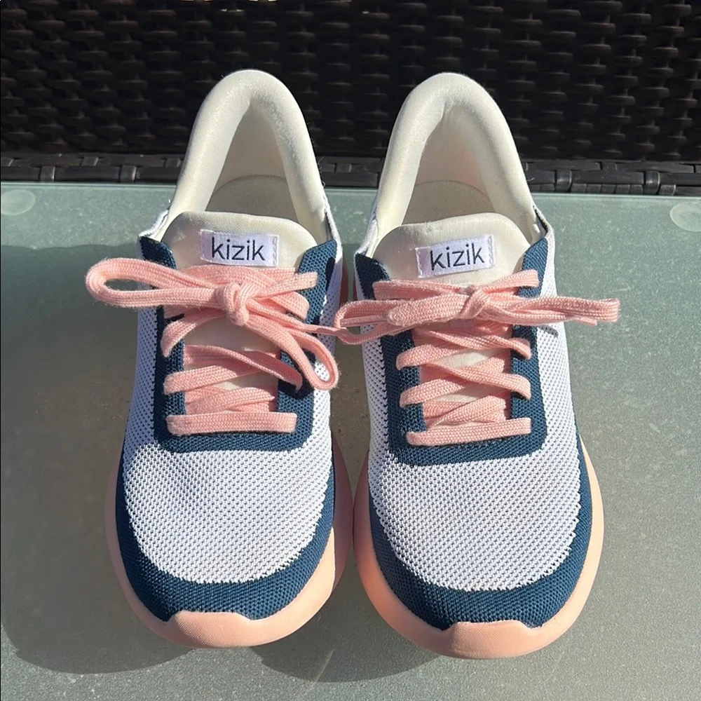 Kizik Women's Athletic Shoes - Pink and White